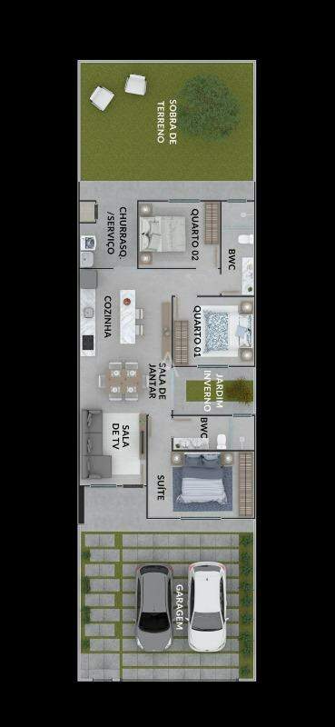 Casa Residencial para à venda no Bairro PARQUE VERDE em CASCAVEL: 