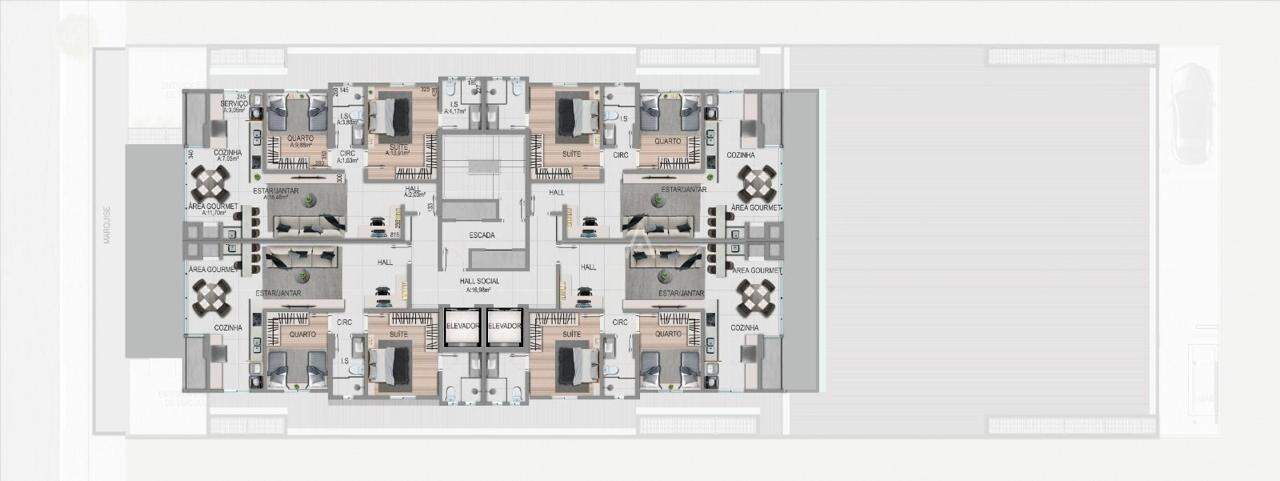 Apartamento para à venda no Bairro CENTRO em TOLEDO: 