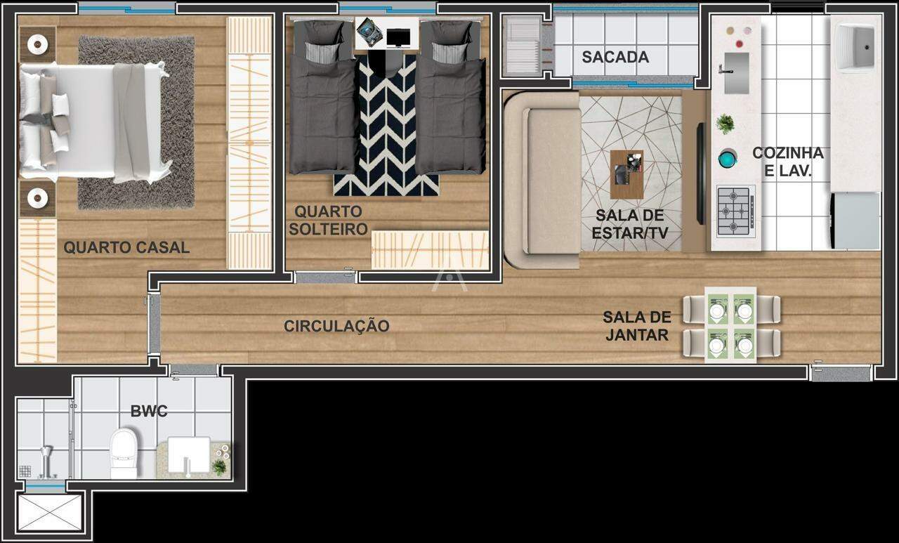 Apartamento para à venda no Bairro VILA INDUSTRIAL em TOLEDO: 