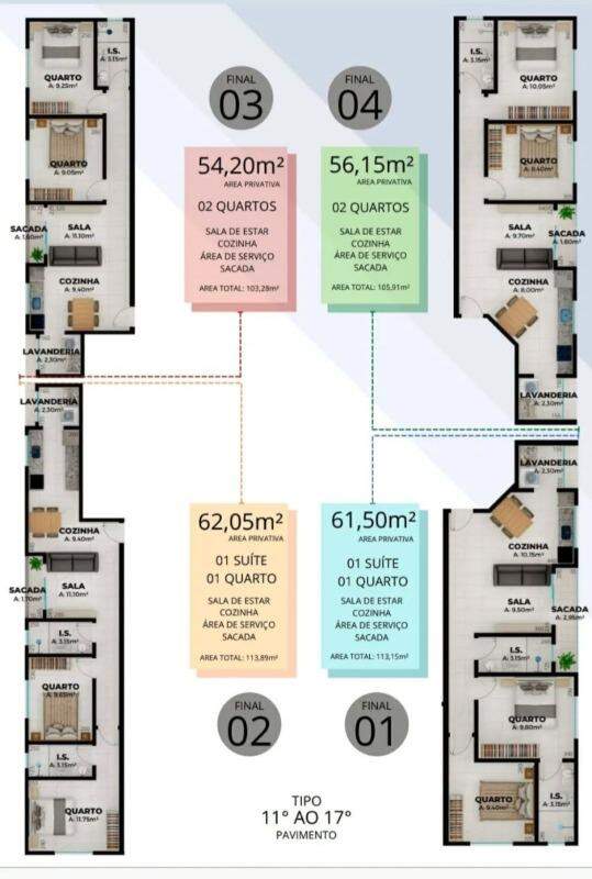 Apartamento para à venda no Bairro CENTRO em CASCAVEL: