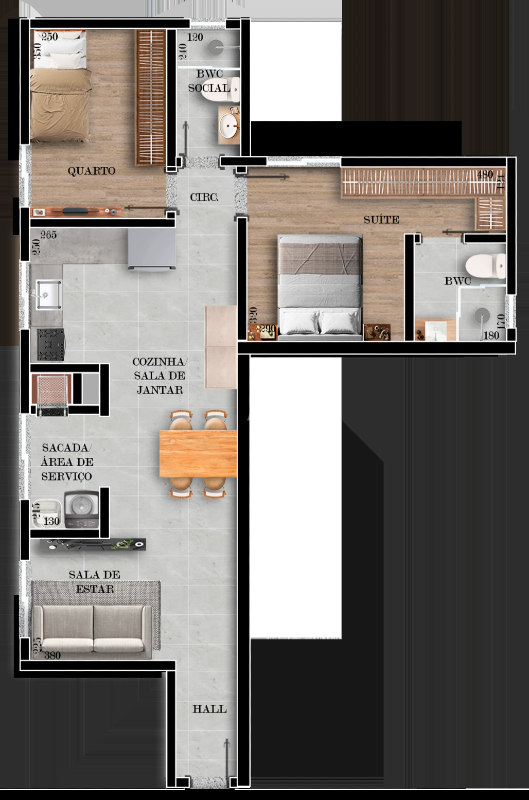 Apartamento para à venda no Bairro PARQUE SAO PAULO em CASCAVEL: 