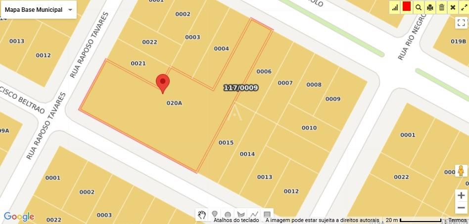 Terreno para à venda no Bairro NOVA YORK em CASCAVEL: 