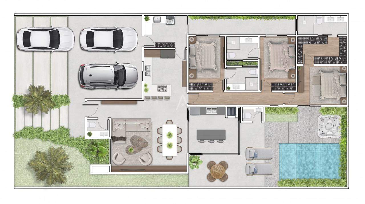 Casa Residencial para à venda no Bairro RECANTO TROPICAL em CASCAVEL: