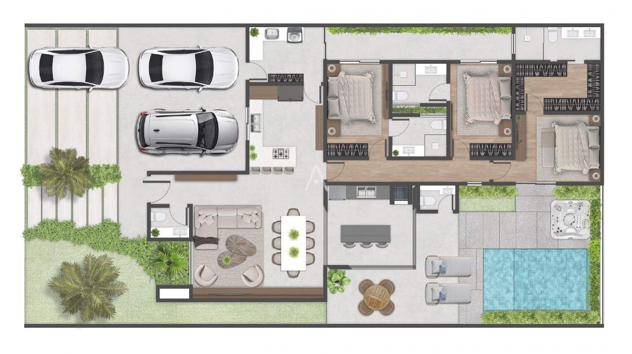 Casa Residencial para à venda no Bairro RECANTO TROPICAL em CASCAVEL: 