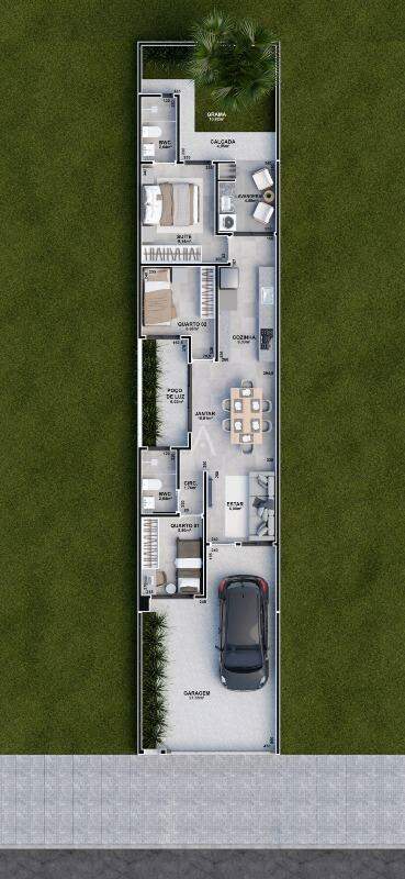 Casa Residencial para à venda no Bairro Positano em CASCAVEL: 