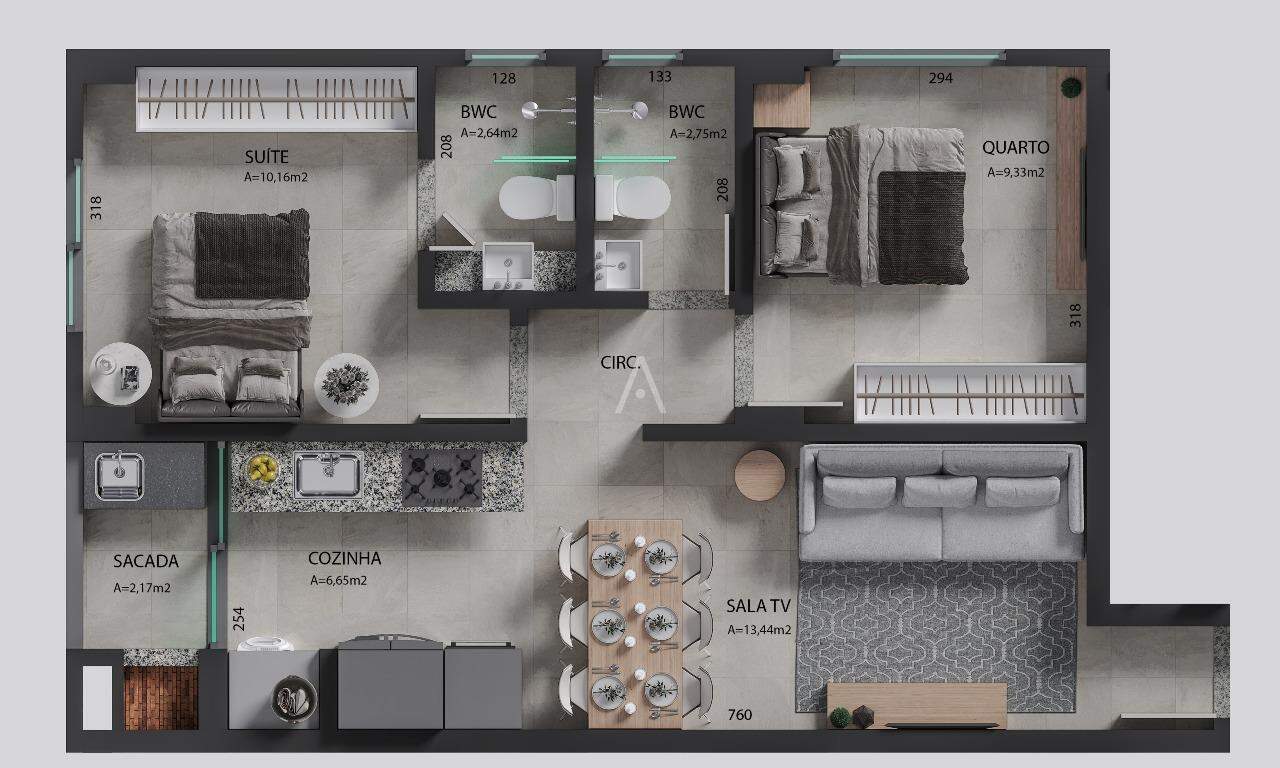 Apartamento para à venda no Bairro Pioneiros Catarinenses em CASCAVEL: 