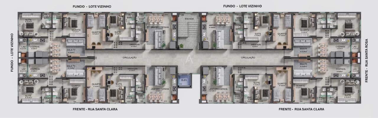 Apartamento para à venda no Bairro Pioneiros Catarinenses em CASCAVEL: 