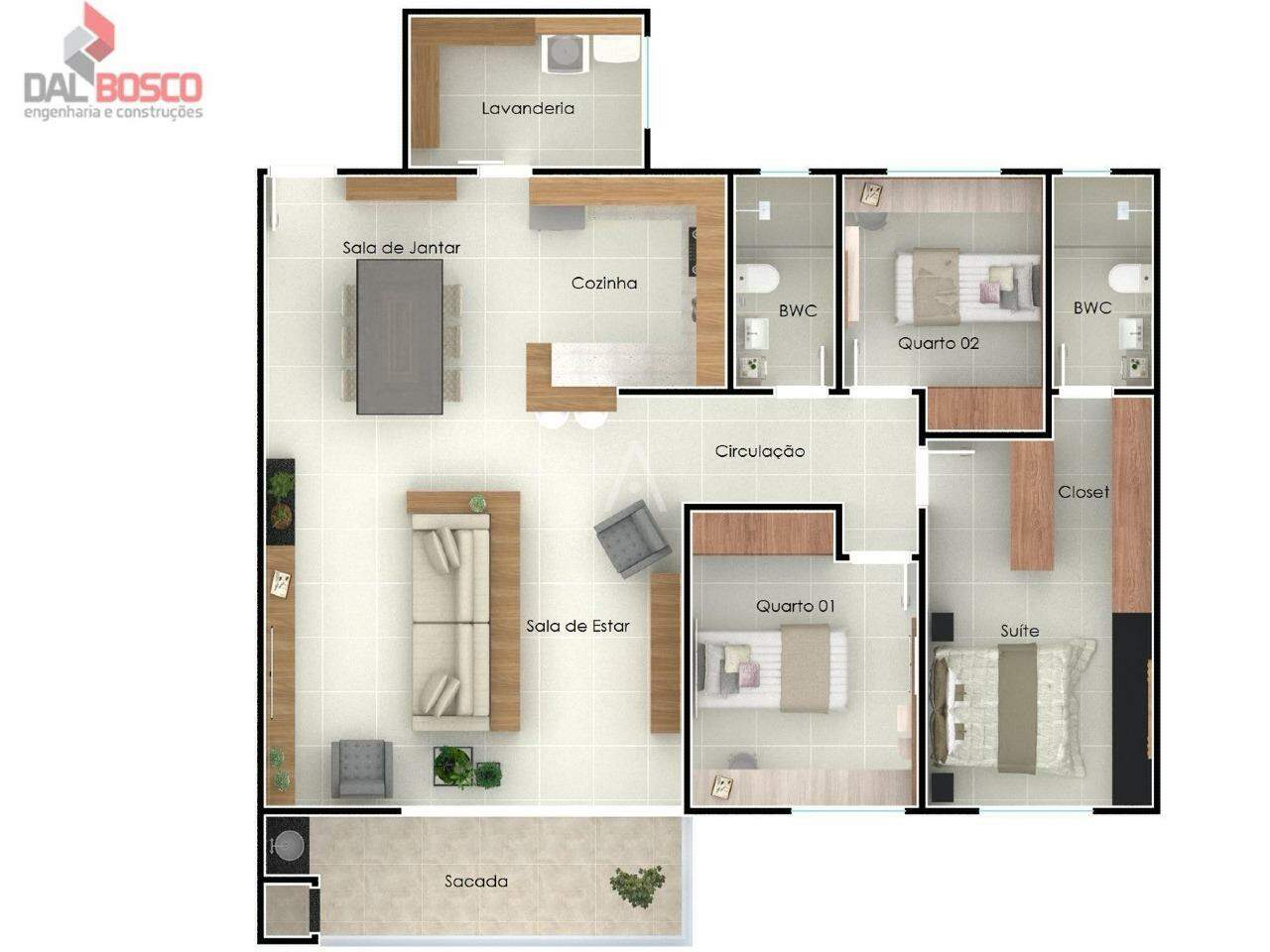 Apartamento para à venda no Bairro CENTRO em TOLEDO: