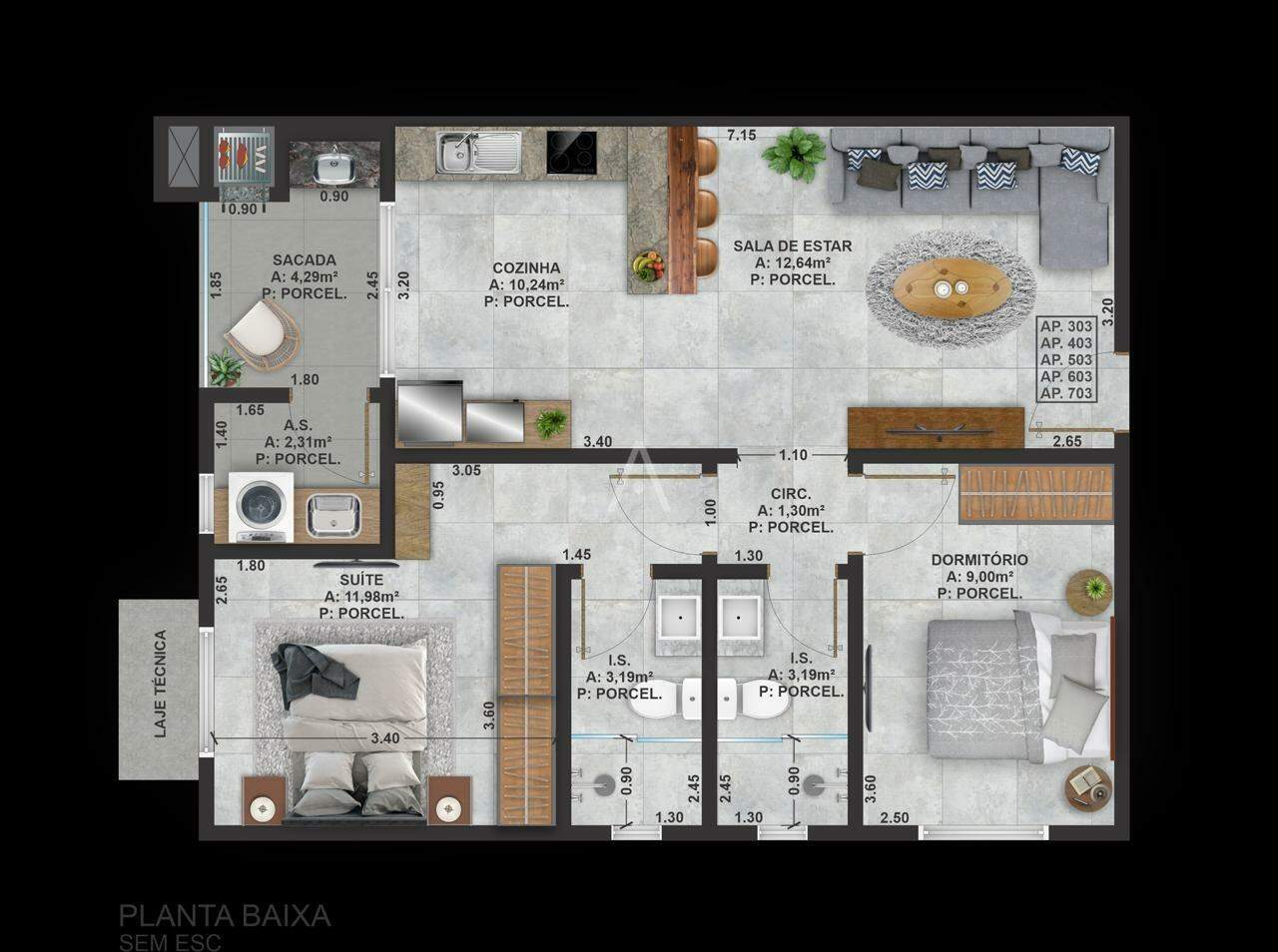 Apartamento para à venda no Bairro JARDIM LA SALLE em TOLEDO: