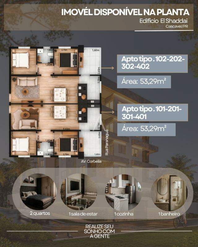 Apartamento para à venda no Bairro SAO CRISTOVAO em CASCAVEL: 