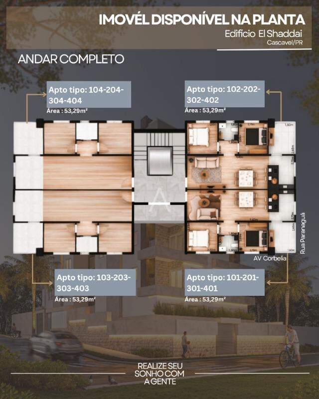 Apartamento para à venda no Bairro SAO CRISTOVAO em CASCAVEL: 