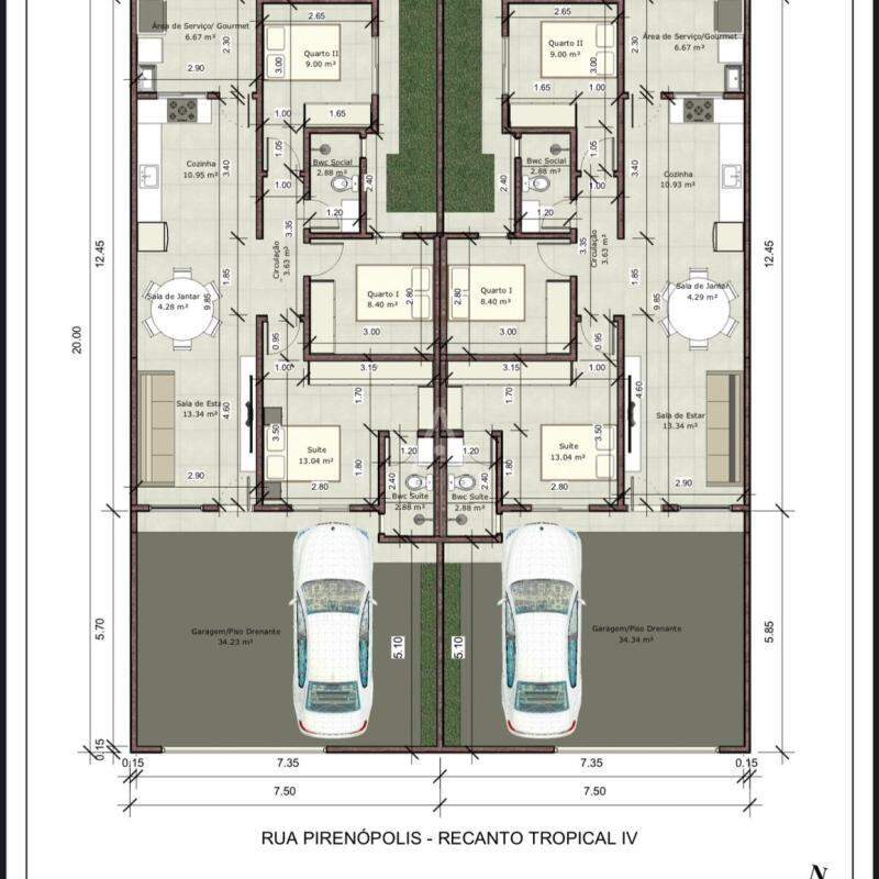 Casa Residencial para à venda no Bairro RECANTO TROPICAL em CASCAVEL: