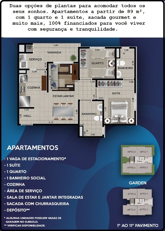 Apartamento para à venda no Bairro CANADA em CASCAVEL: 