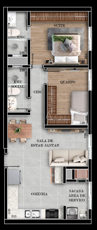 Apartamento para à venda no Bairro PARQUE SAO PAULO em CASCAVEL: 