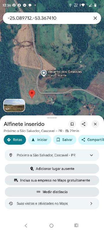 Imóveis Rurais para à venda no Bairro Área Rural de Cascavel em CASCAVEL: