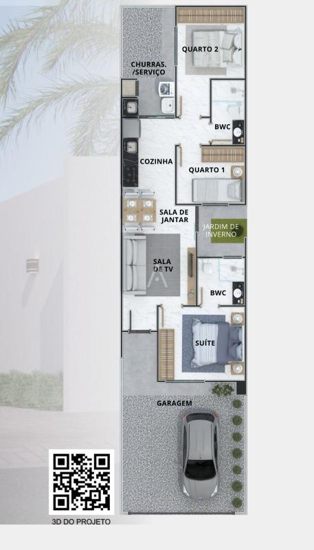 Casa Residencial para à venda no Bairro SANTA CRUZ em CASCAVEL: