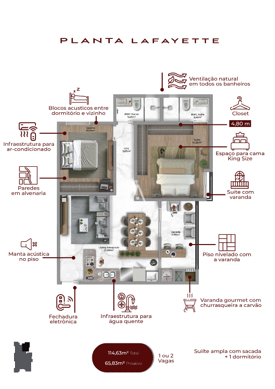 Apartamento para à venda no Bairro CENTRO em CASCAVEL: 