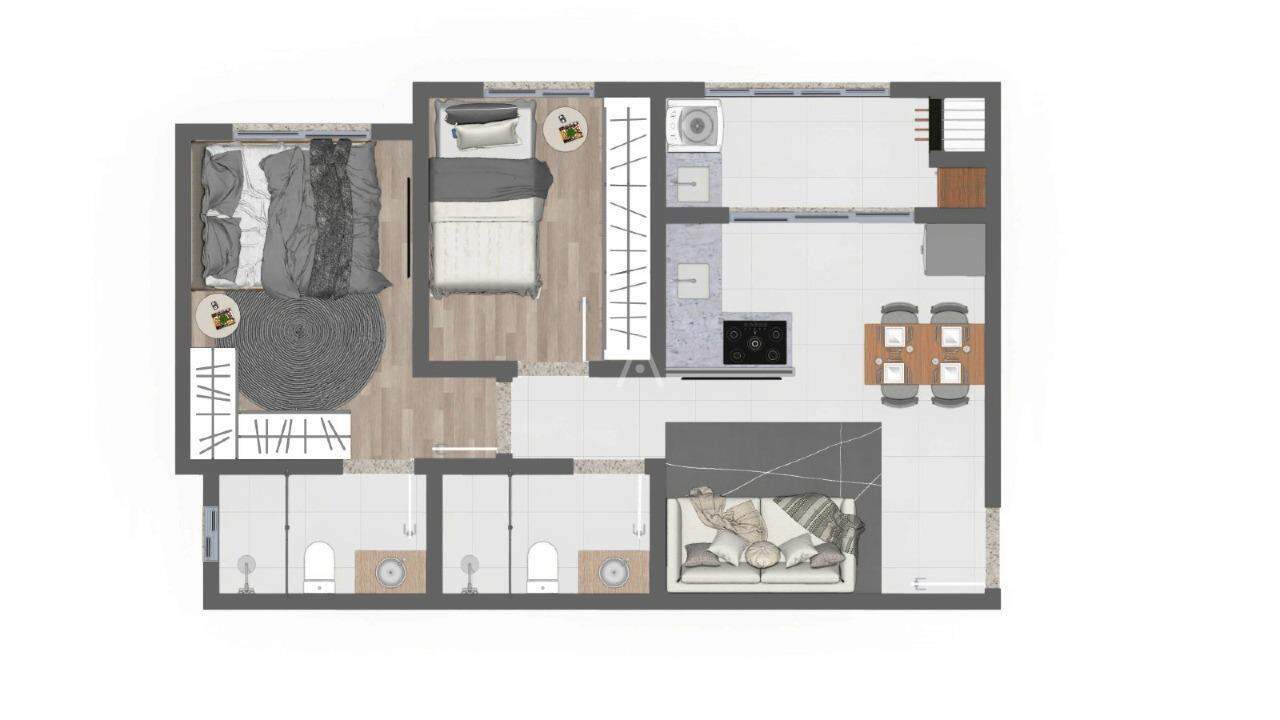 Apartamento para à venda no Bairro CANCELLI em CASCAVEL: 