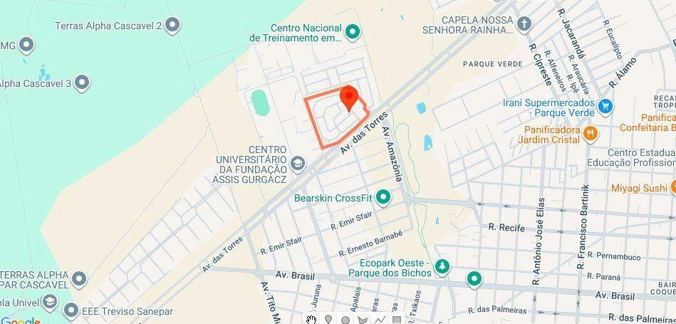 Terreno para à venda no Bairro FAG em CASCAVEL: