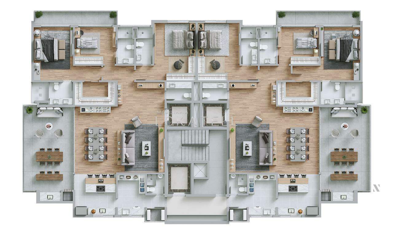 Apartamento para à venda no Bairro CENTRO em CASCAVEL: 