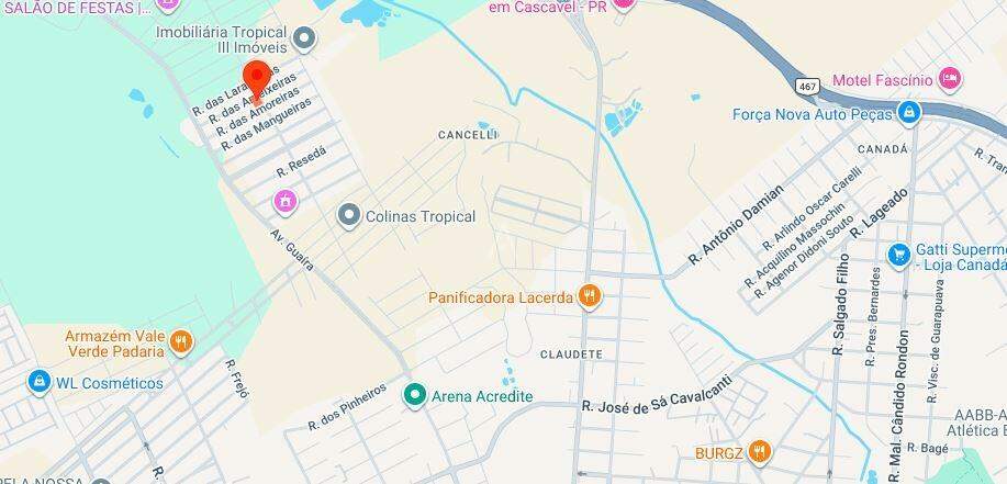 Terreno para à venda no Bairro RECANTO TROPICAL em CASCAVEL: 