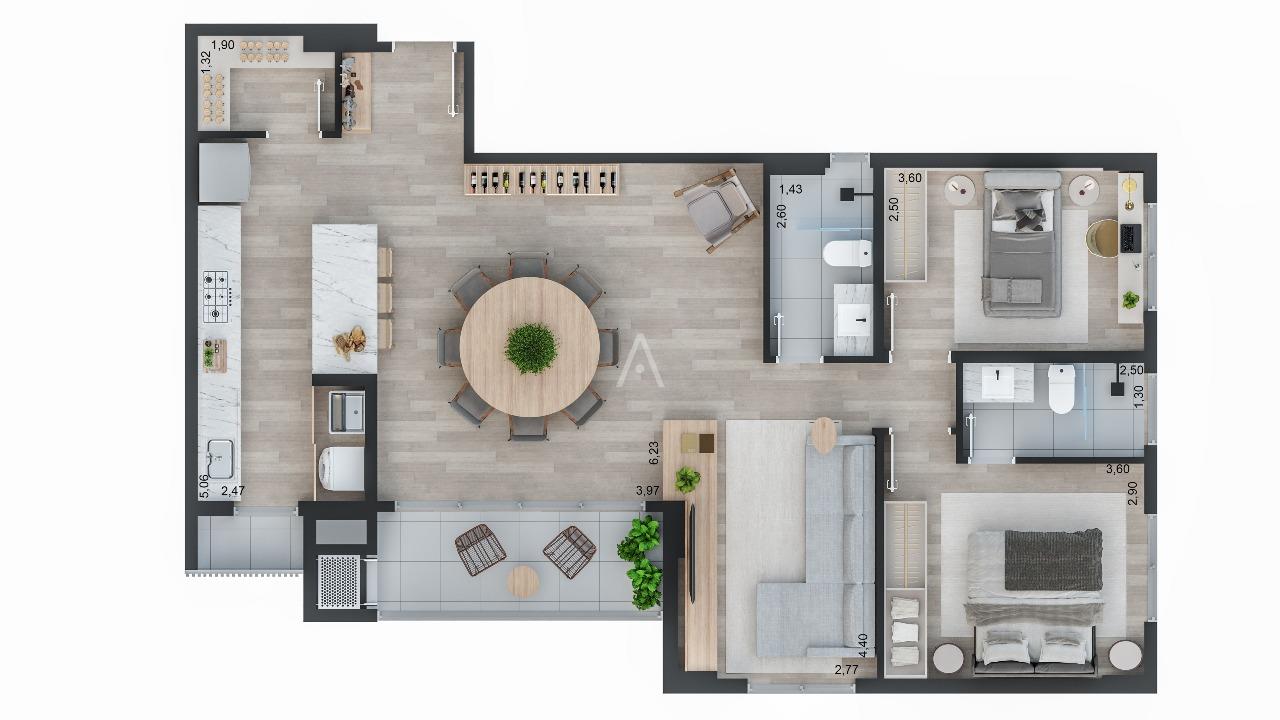 Apartamento para à venda no Bairro CENTRO em CASCAVEL: