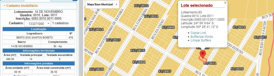 Terreno para à venda no Bairro 14 DE NOVEMBRO em CASCAVEL: 