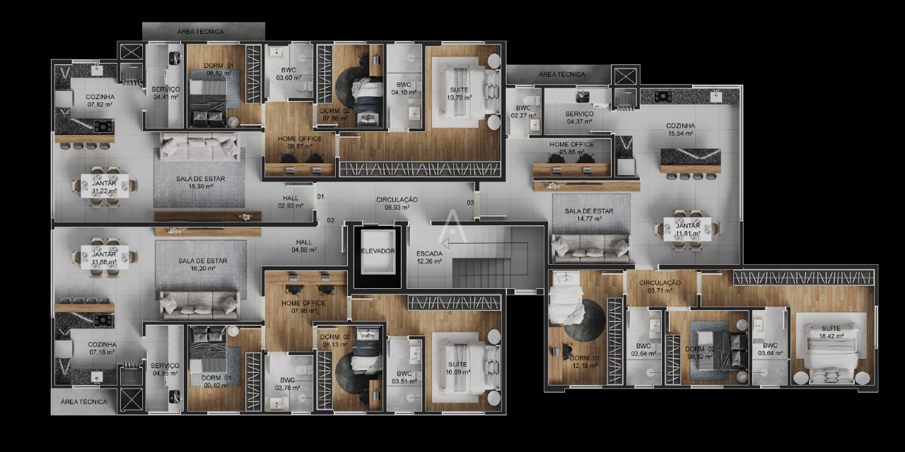 Apartamento para à venda no Bairro JARDIM LA SALLE em TOLEDO: 