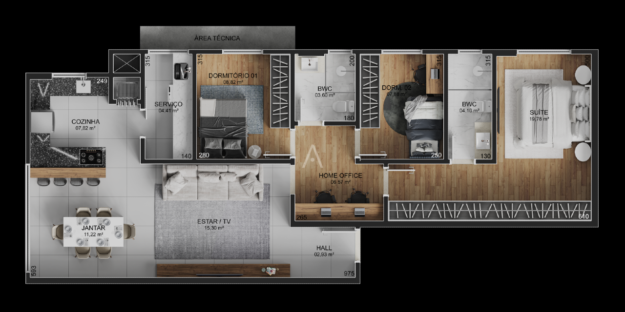 Apartamento para à venda no Bairro JARDIM LA SALLE em TOLEDO: 
