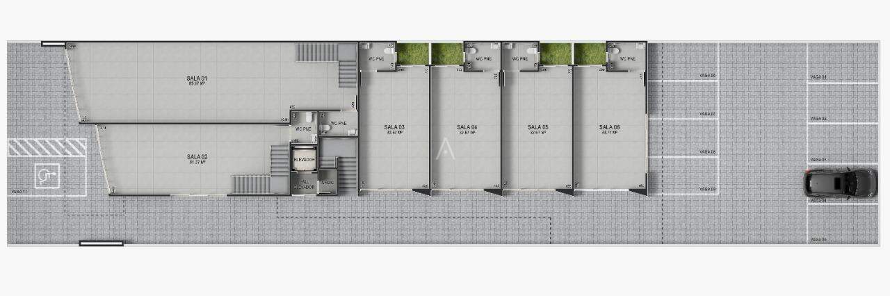 Sala Comercial para à venda no Bairro CENTRO em CASCAVEL: 