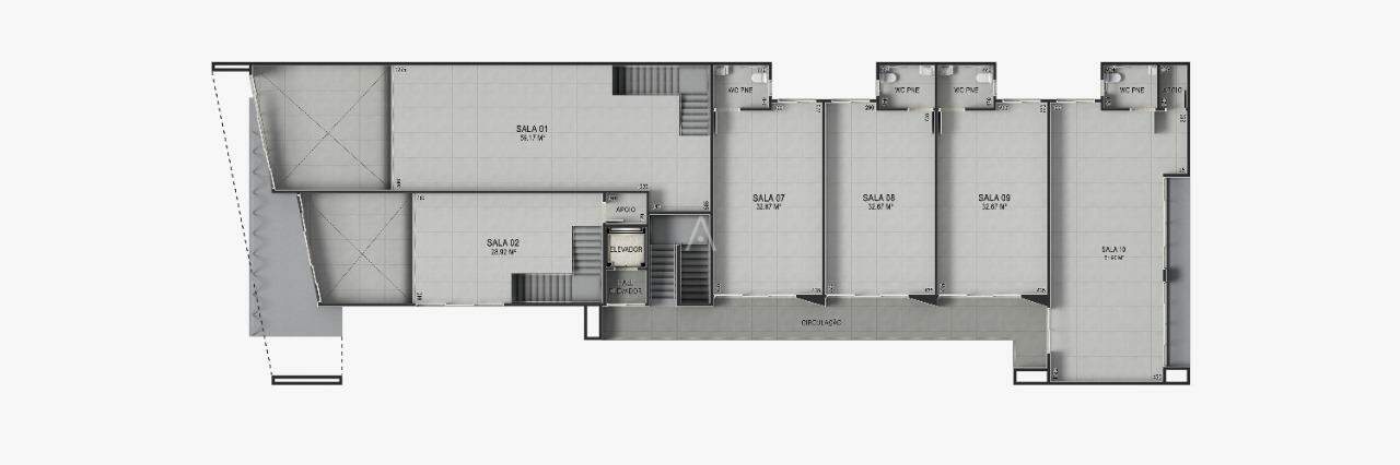 Sala Comercial para à venda no Bairro CENTRO em CASCAVEL: 