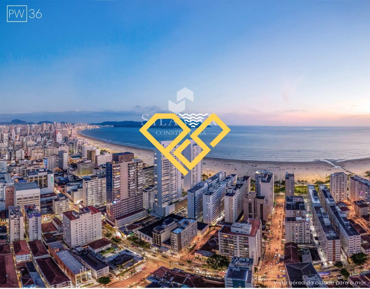 PW36 - AÉREA DO PREDIO PARA A PRAIA