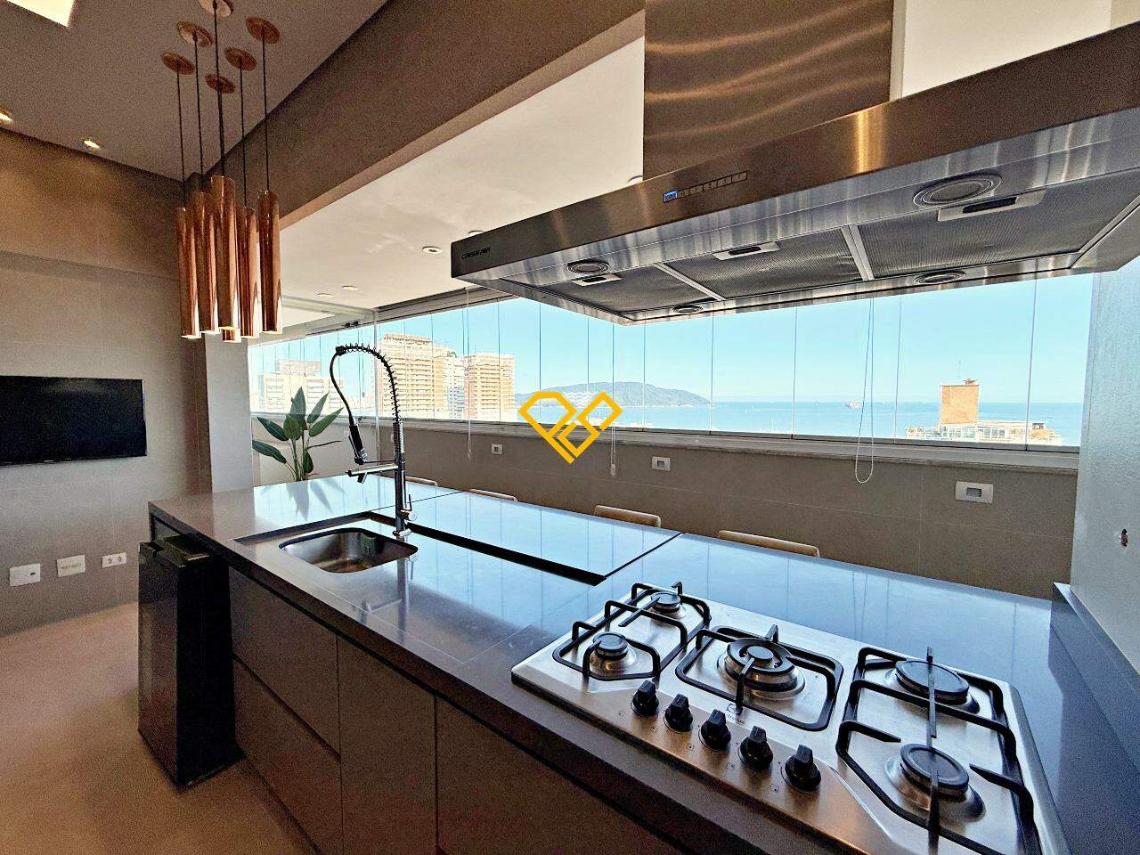 Cobertura à venda no Gonzaga: Cozinha