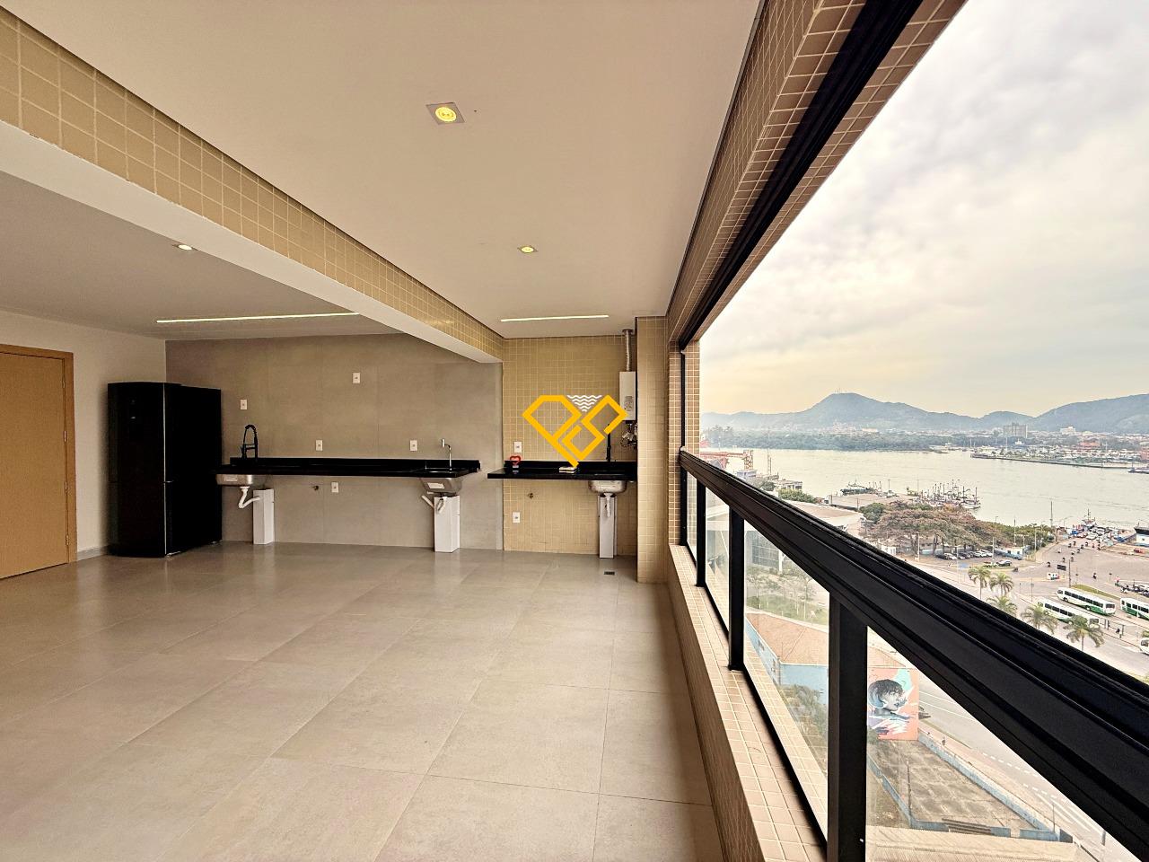 Apartamento à venda no Ponta da Praia: Sala e vista