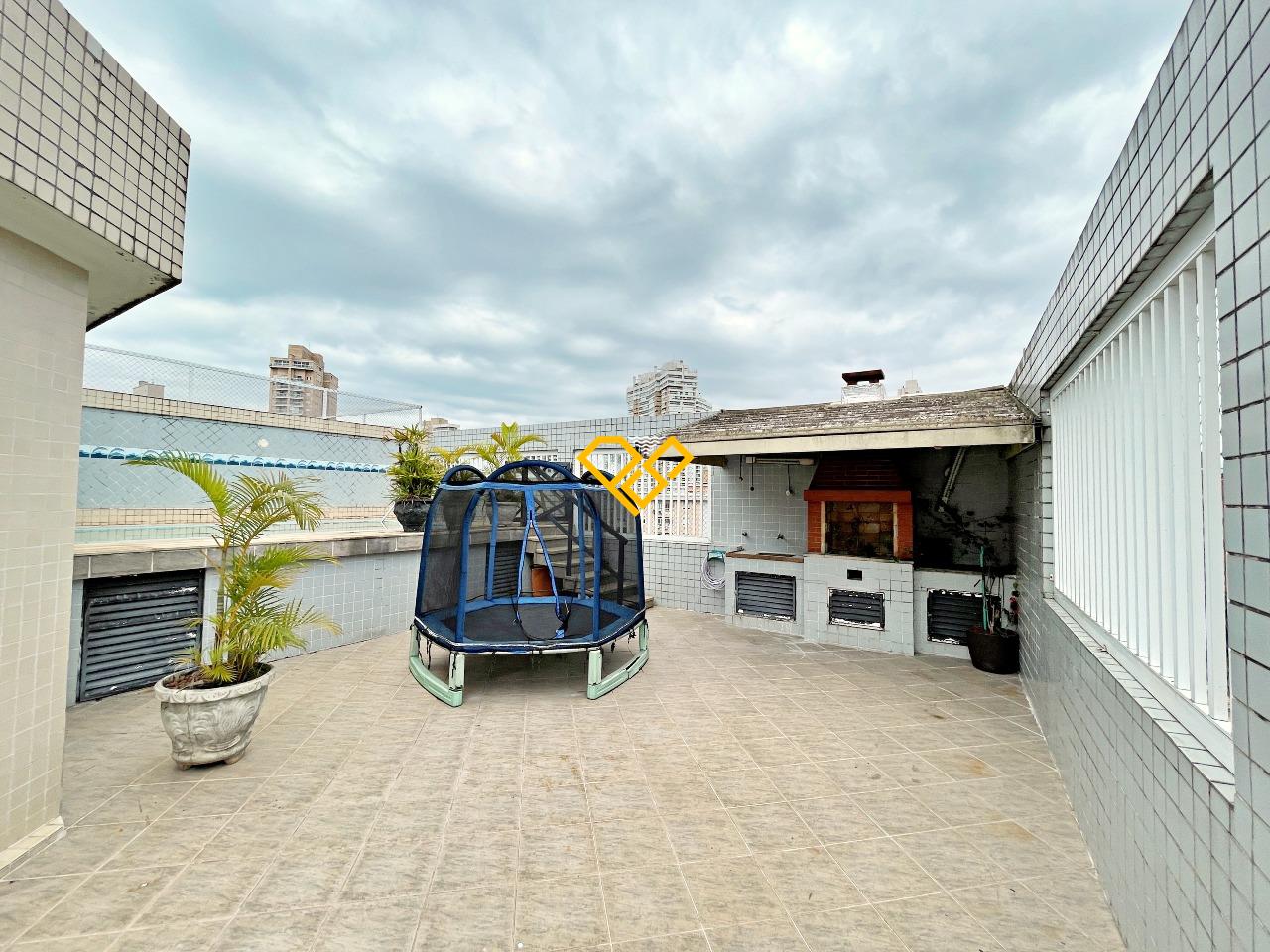 Cobertura à venda no Gonzaga: Área gurmet com churrasqueira