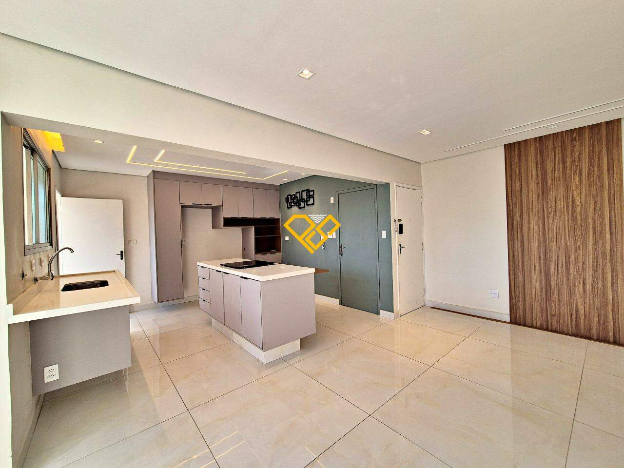 Apartamento à venda no Campo Grande: Sala e cozinha