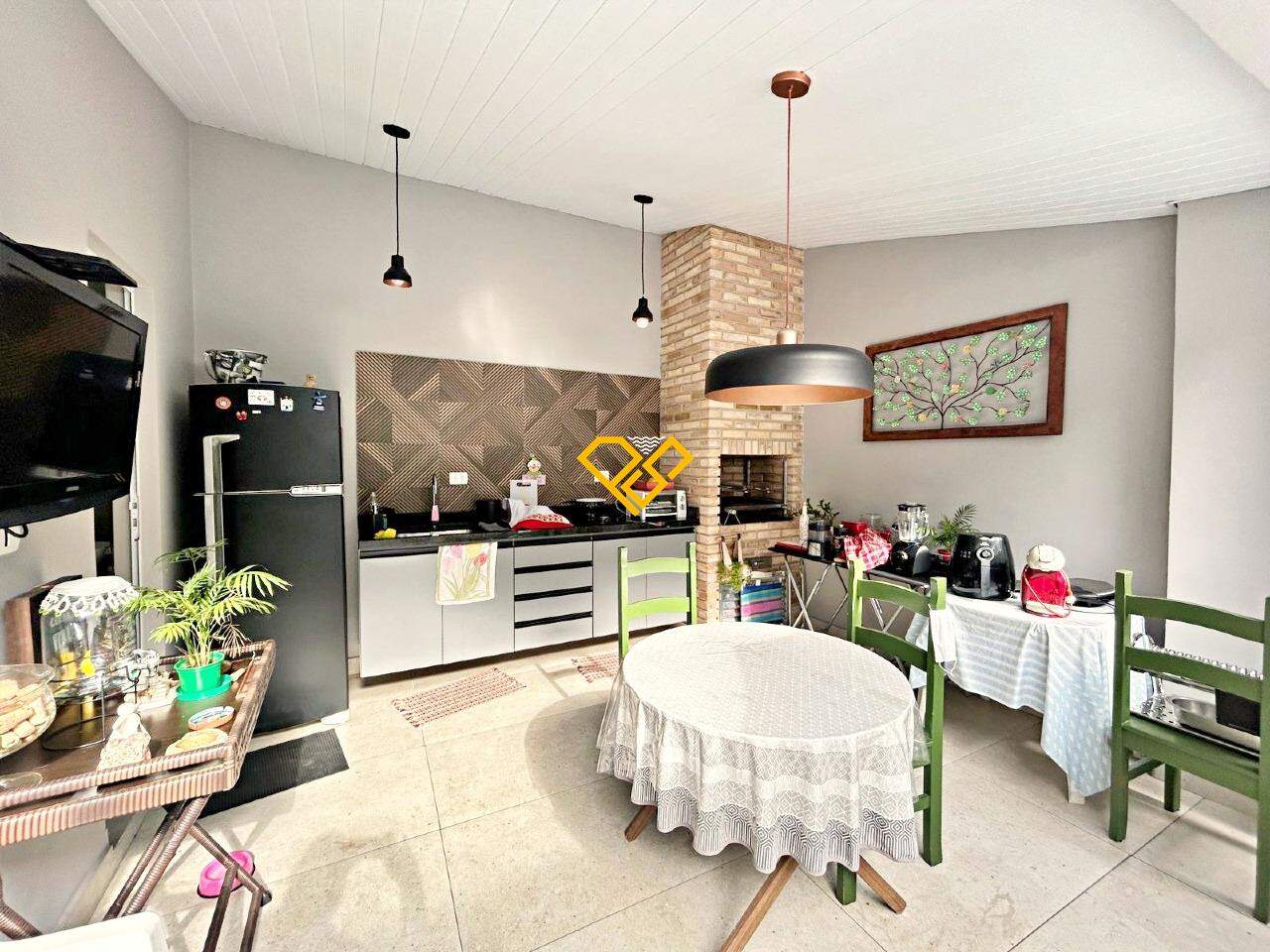 Casa à venda no Vila Belmiro: Espaço gourmet com churrasqueira