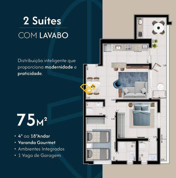 Apartamento à venda no Ponta da Praia: 