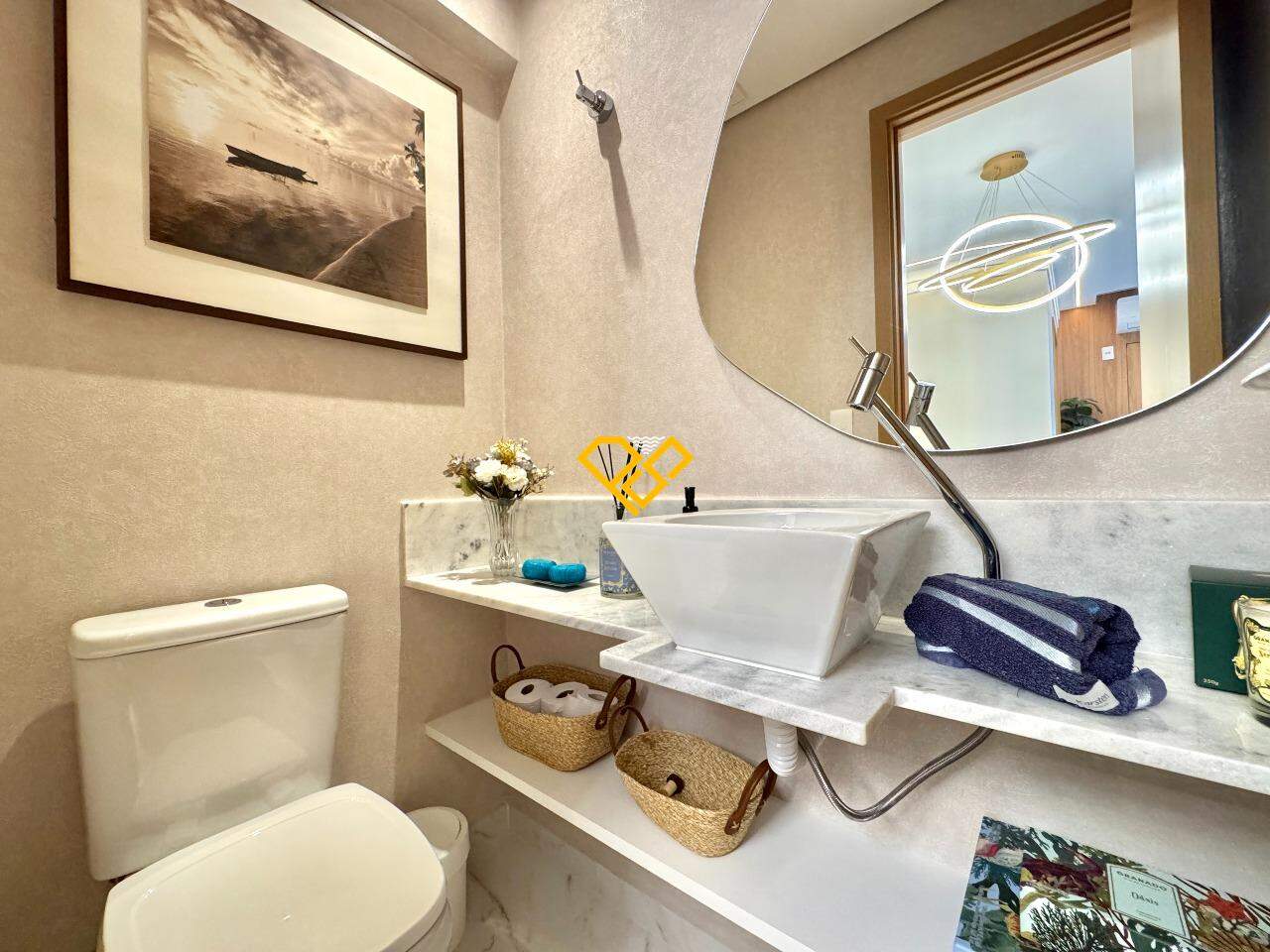 Apartamento para aluguel no Gonzaga: Lavabo