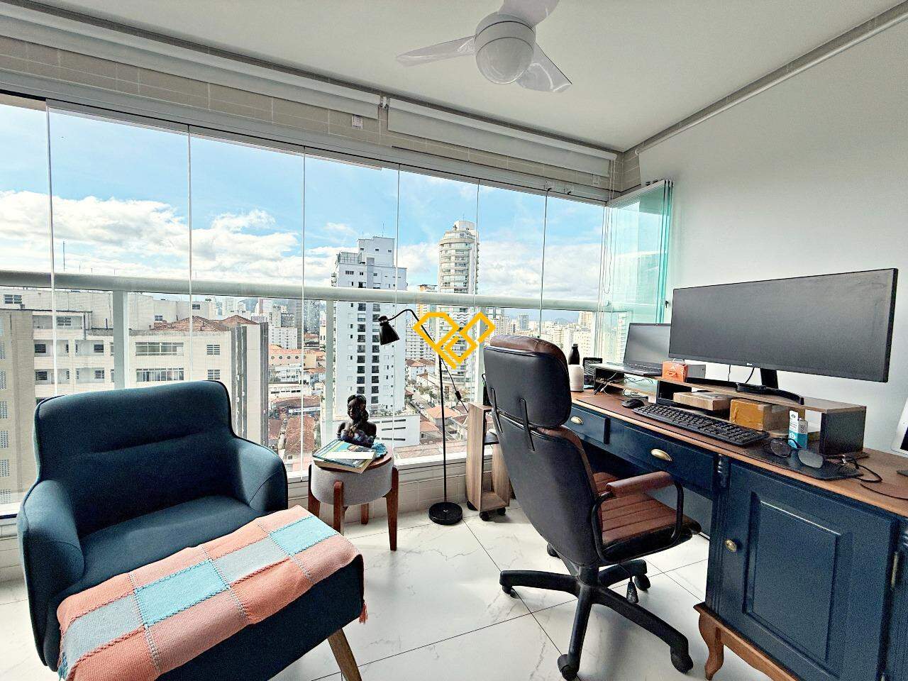 Apartamento à venda no Gonzaga: Varanda