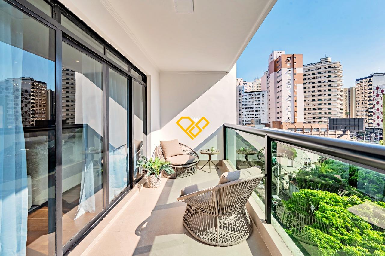 Apartamento à venda no Gonzaga: Varanda