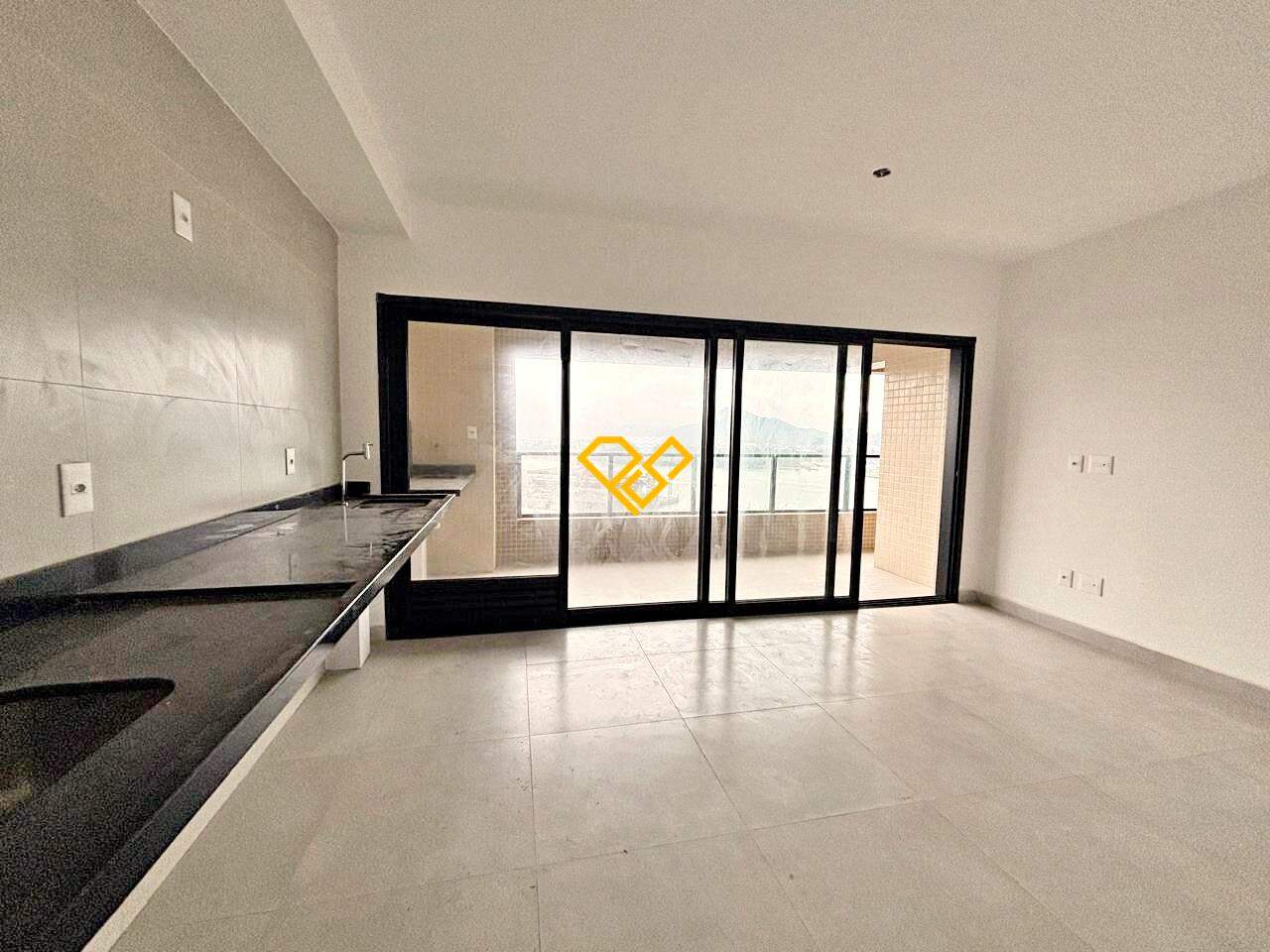Apartamento à venda no Ponta da Praia: Sala integrada a cozinha