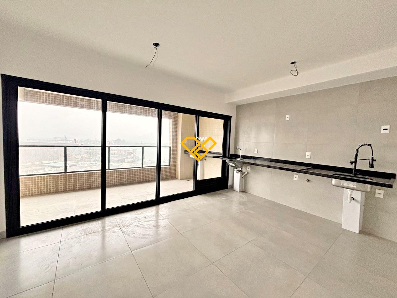 Apartamento para aluguel no Ponta da Praia: Sala integrada a cozinha