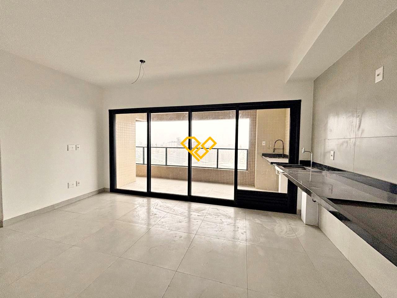 Apartamento para aluguel no Ponta da Praia: Sala integrada a cozinha