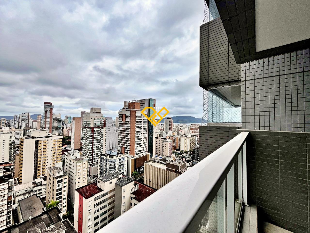 Apartamento para aluguel no Gonzaga: Varanda