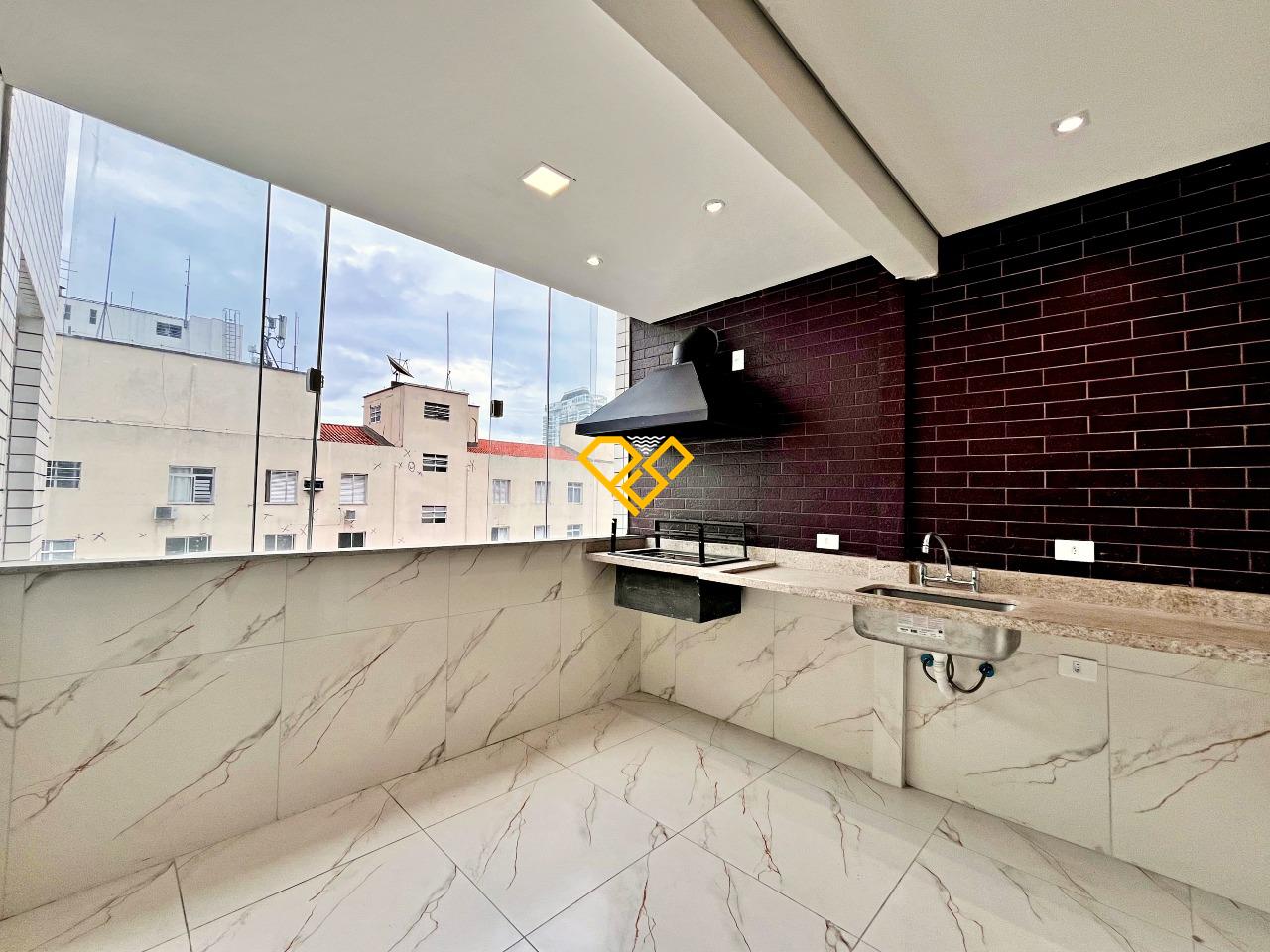 Apartamento à venda no Gonzaga: Churrasqueira