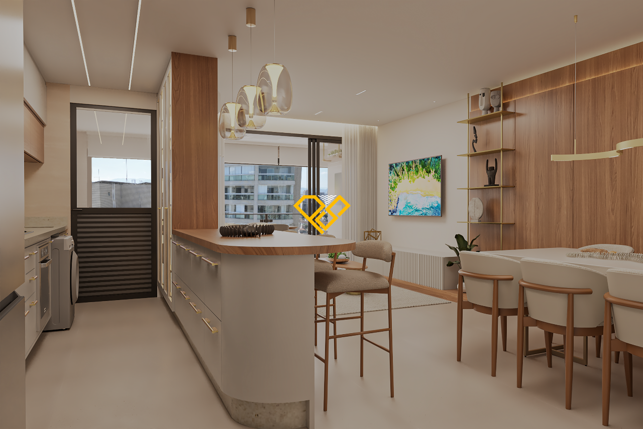 Apartamento à venda no Boqueirão: Sala e cozinha