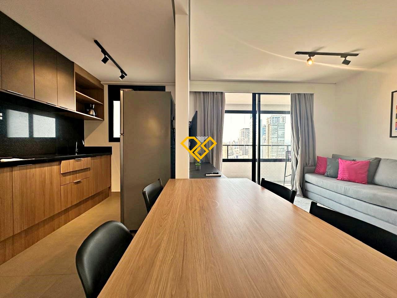 Apartamento para aluguel no Ponta da Praia: Cozinha e sala