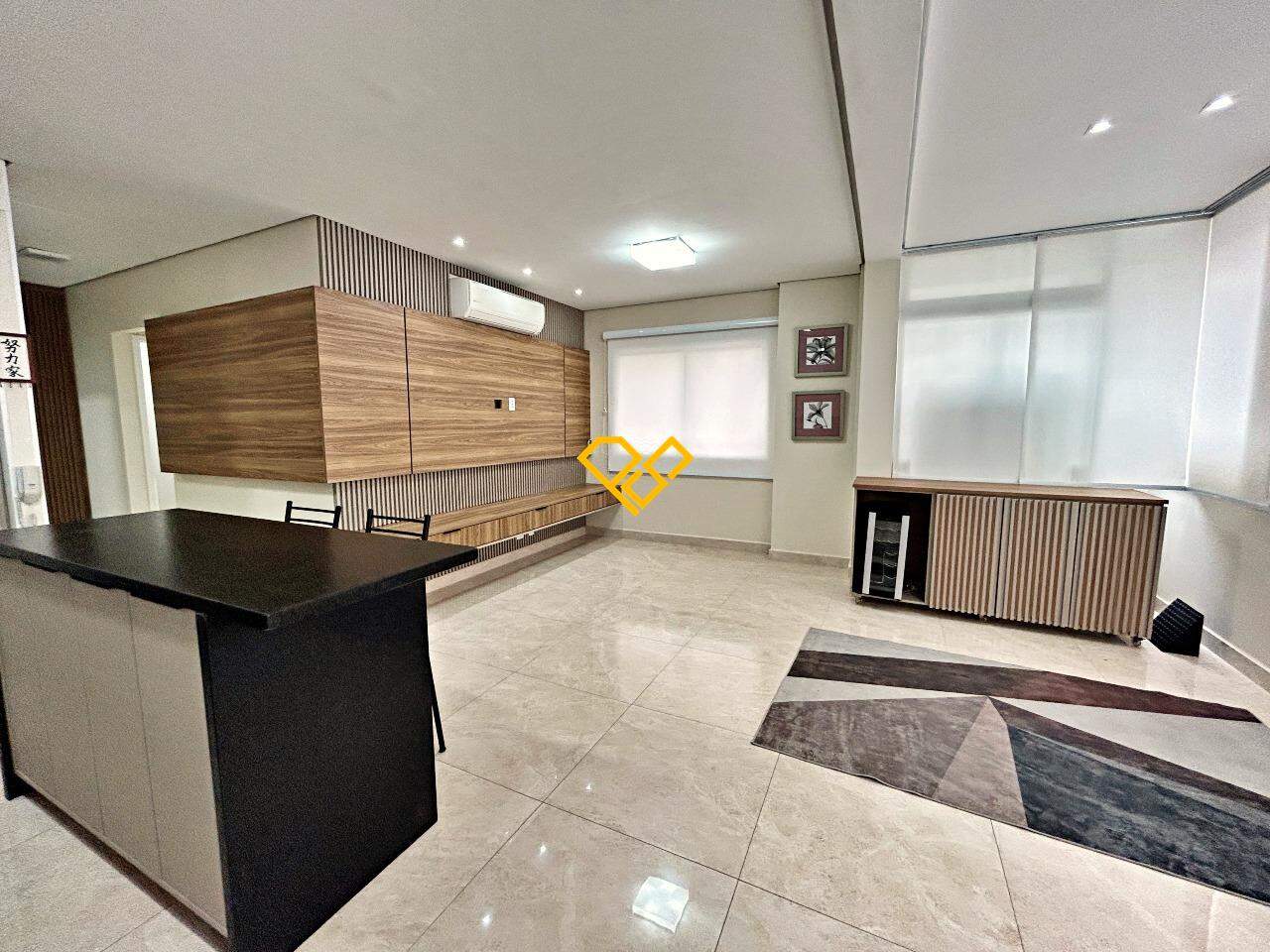 Apartamento à venda no Gonzaga: Sala e cozinha integrada