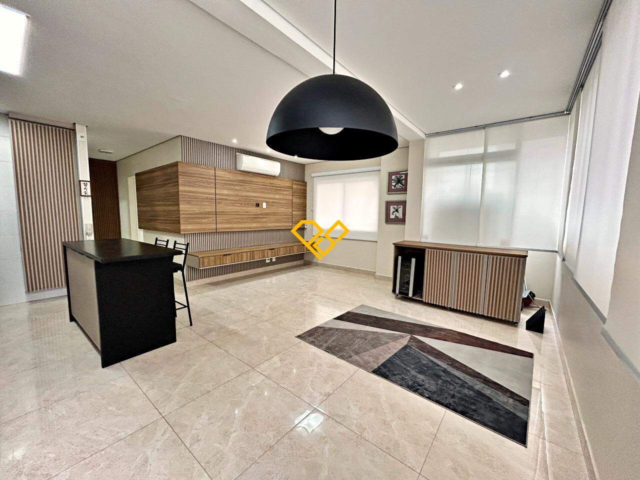 Apartamento à venda no Gonzaga: Sala e cozinha integrada